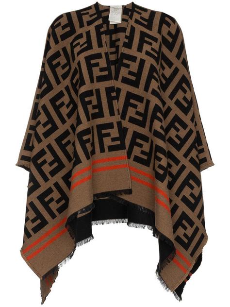 fendi poncho ff|Fendi shawl wrap.